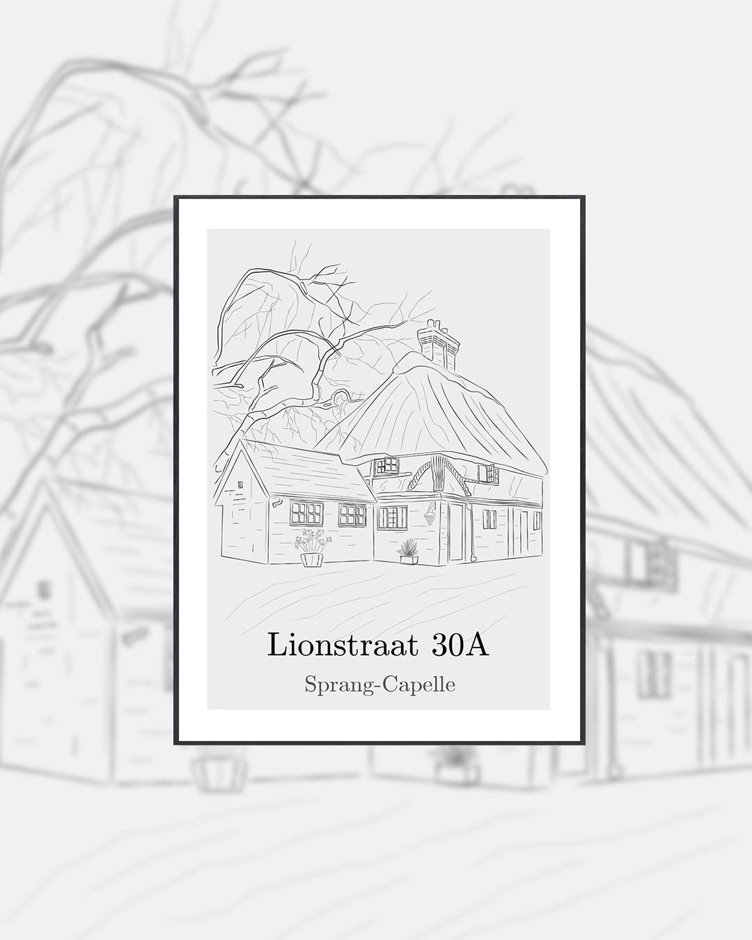 Foto van je huis als illustratie - Een gepersonaliseerd super cadeau!