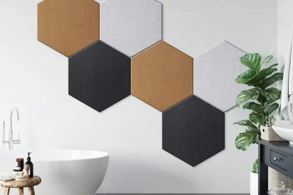 simpele kleuren combinatie hexagons met stijlvol effect