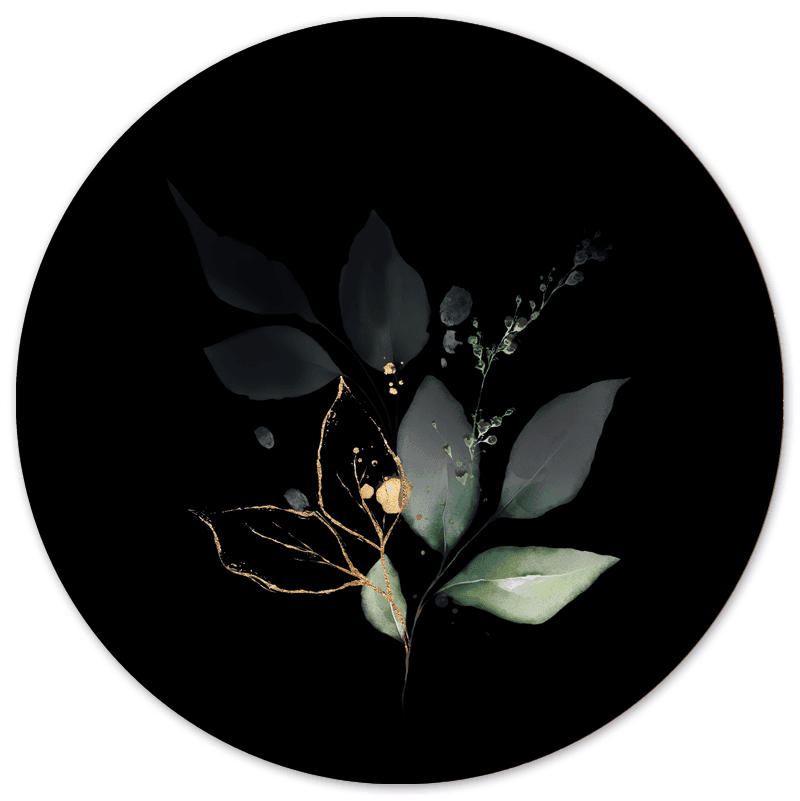 Muurcirkel art 'Flower Glow'