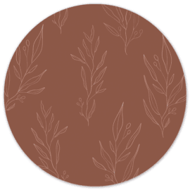 Muurcirkel line-art 'Flower Set'