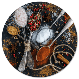 Muurcirkel foto 'Magic Spices'