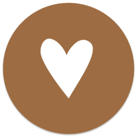 Muurcirkel wit terra 'Warm hart'