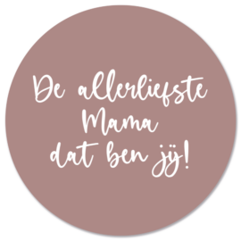 Muurcirkel oudroze 'De allerbeste Mama'