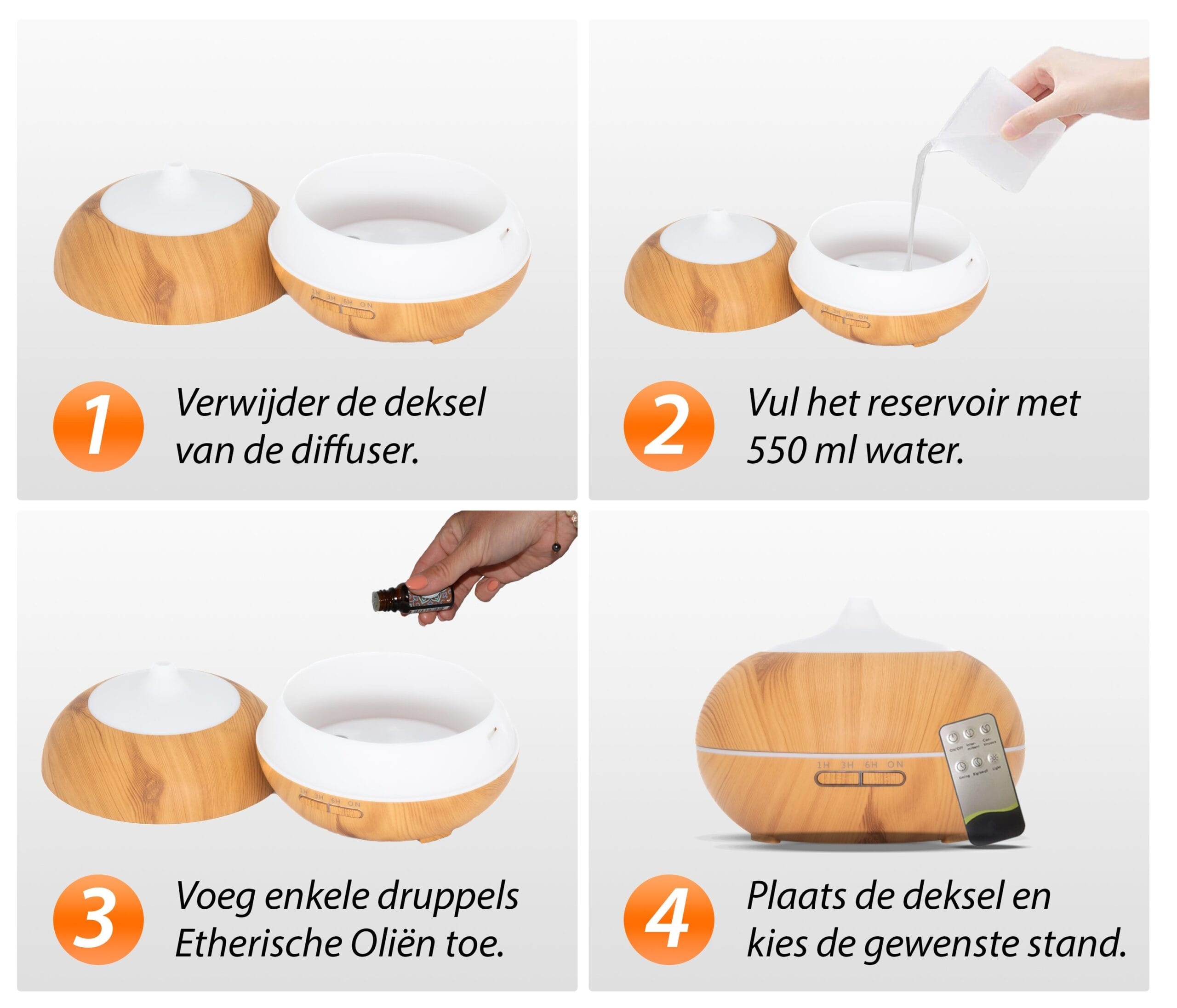 Aroma Diffuser Light Wood - Sun Shine Pro - Afbeelding 4