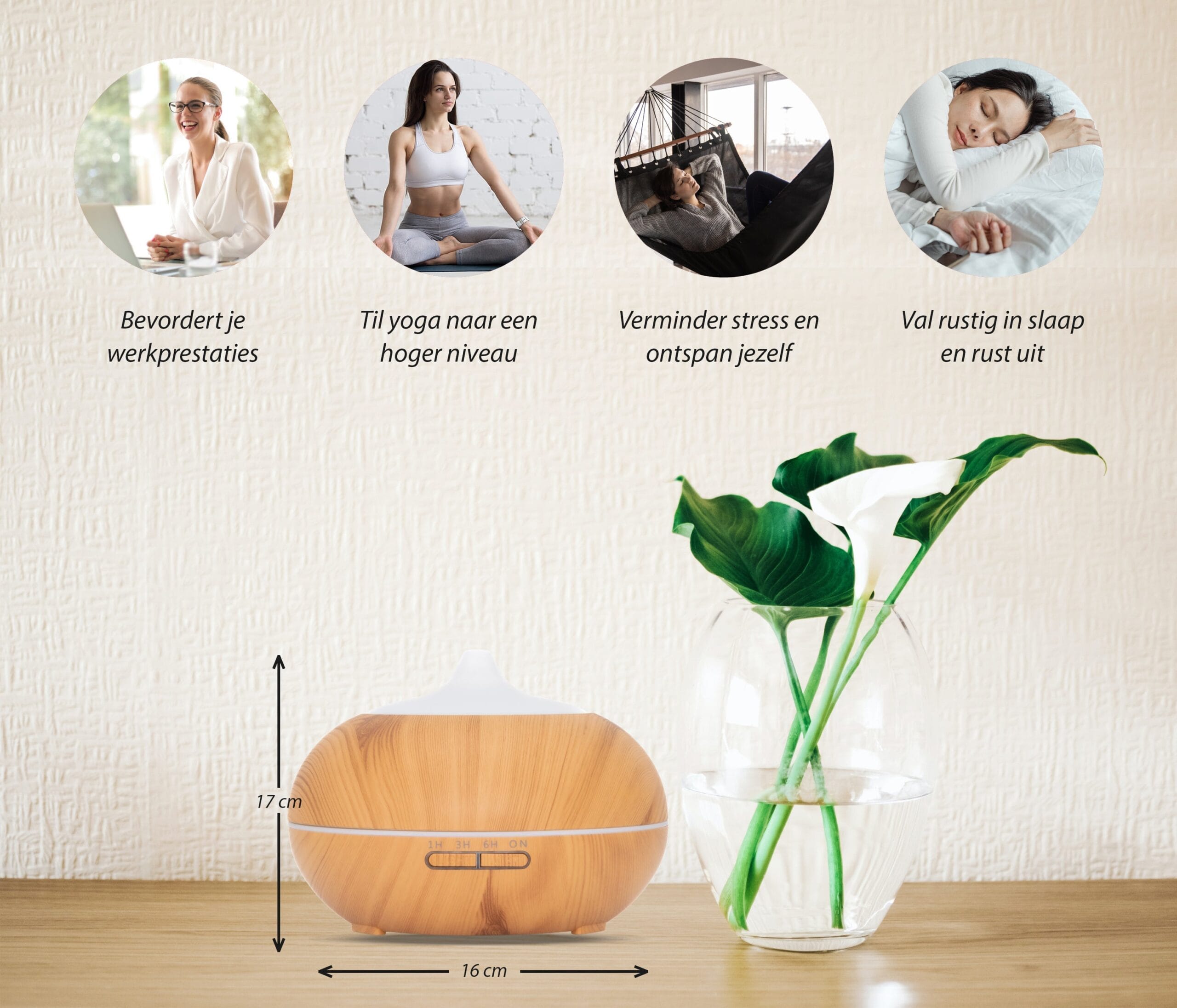 Aroma Diffuser Light Wood - Sun Shine Pro - Afbeelding 6