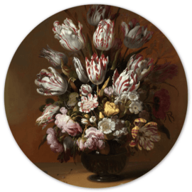 Muurcirkel oude meesters 'Stilleven Met Bloemen' - Hans Bollongier, 1639