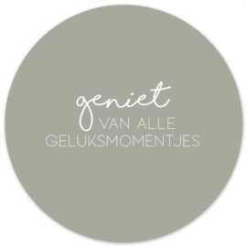 Muurcirkel mintgroen 'Geluksmomentjes'