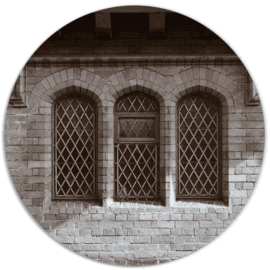 Muurcirkel foto 'Curious Window'