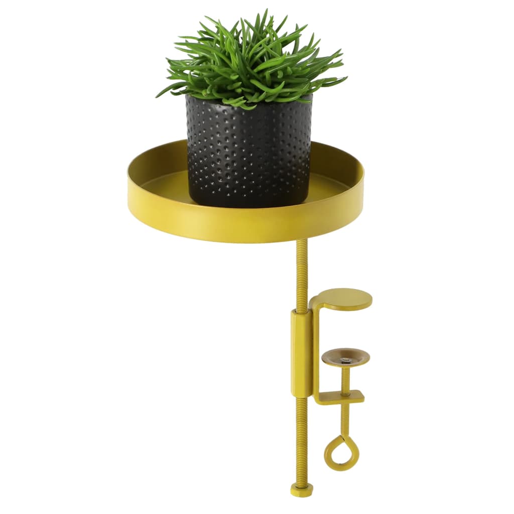 Esschert Design Plantenblad met klem rond S goudkleurig