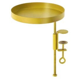Esschert Design Plantenblad met klem rond M goudkleurig