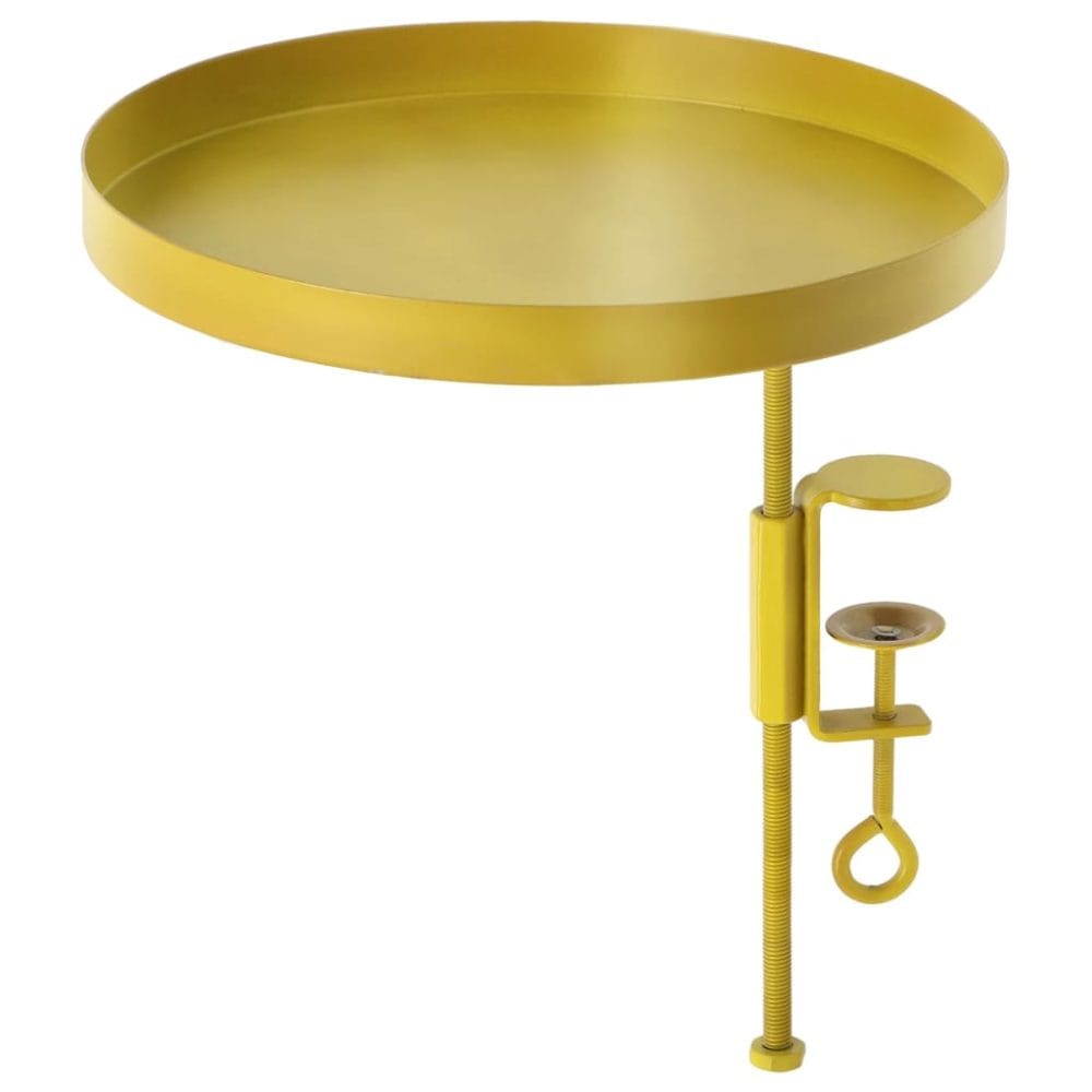 Esschert Design Plantenblad met klem rond L goudkleurig