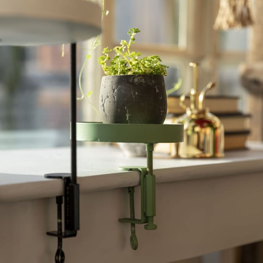 Esschert Design Plantenblad met klem rond S groen