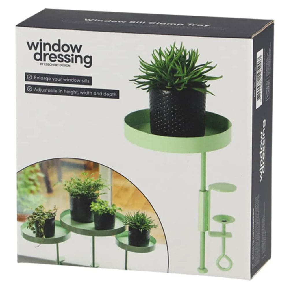 Esschert Design Plantenblad met klem rond S groen