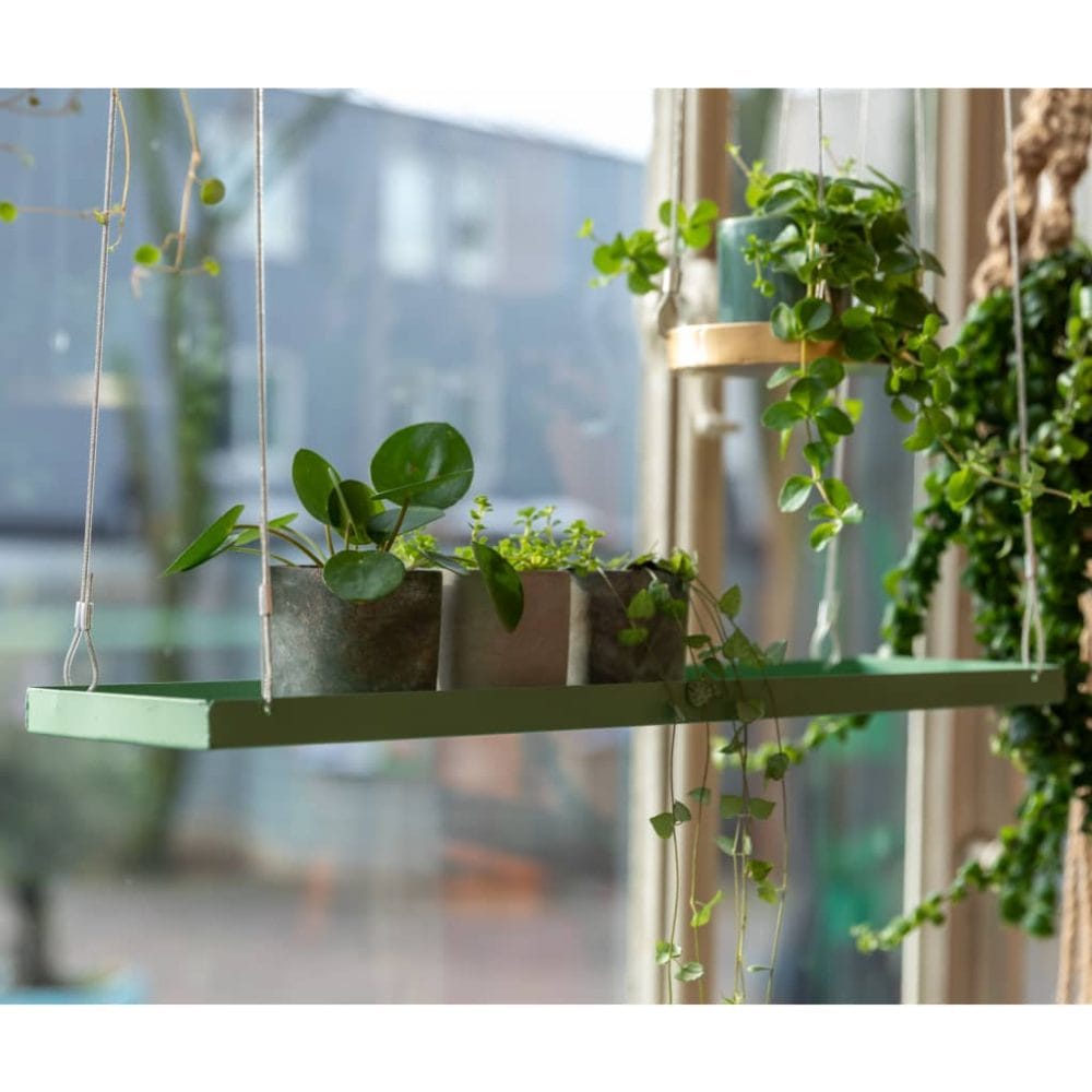 Esschert Design Plantenblad hangend rechthoekig L groen