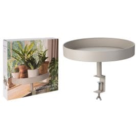 Dienblad met klem decoratief zandkleurig 36x26 cm - H&S Collection