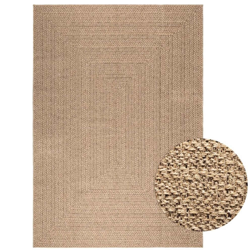 Vloerkleed binnen en buiten jute look Bruin ‘Zizur’ - Afbeelding 17