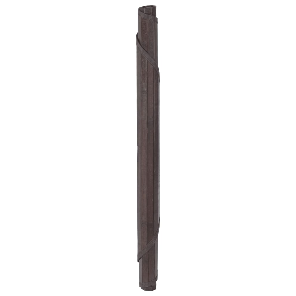 Vloerkleed bamboe rond donkerbruin