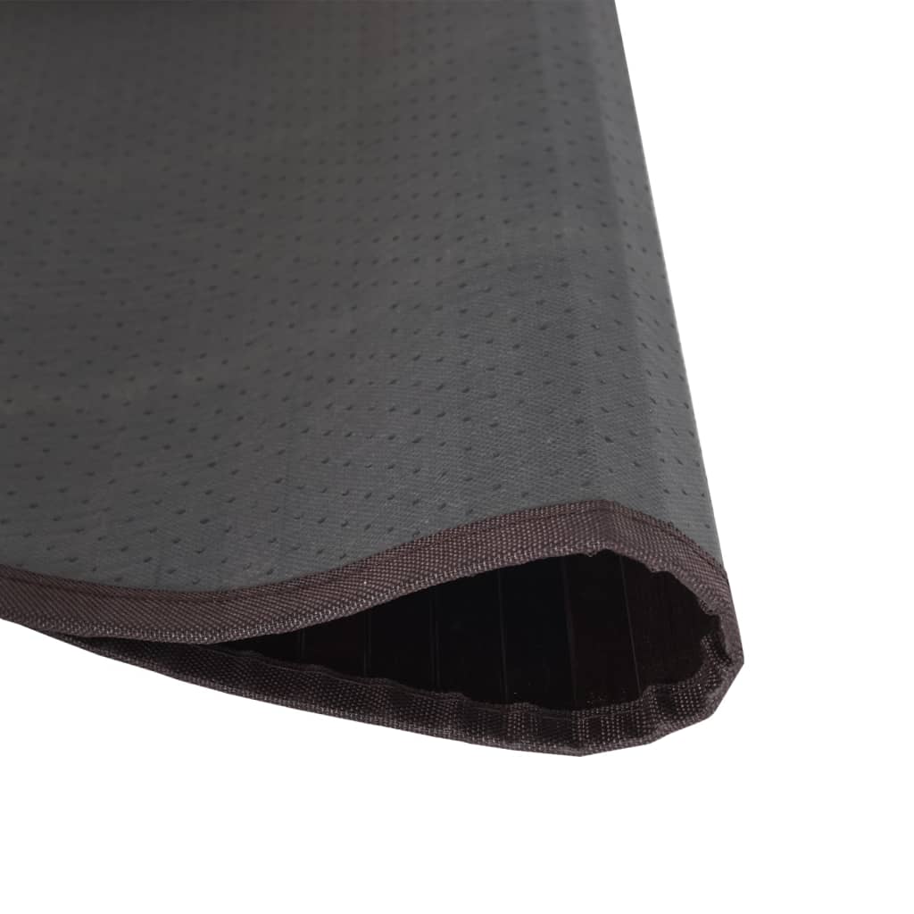 Vloerkleed bamboe rond donkerbruin