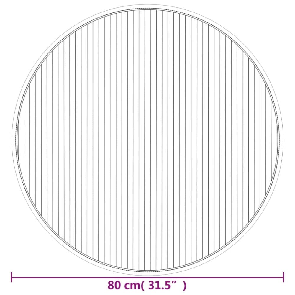 Vloerkleed bamboe rond donkerbruin