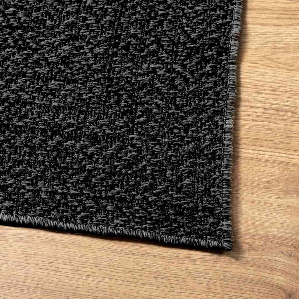 Vloerkleed binnen en buiten jute look Antraciet 'Zizur' - Afbeelding 6