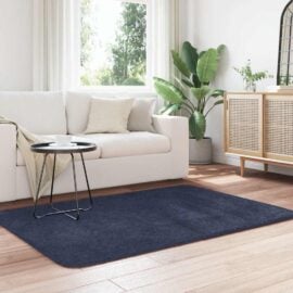 Hoogpolig vloerkleed marineblauw polyester 'Navarra'