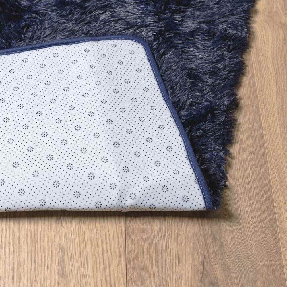 Hoogpolig vloerkleed marineblauw polyester 'Navarra' - Afbeelding 6