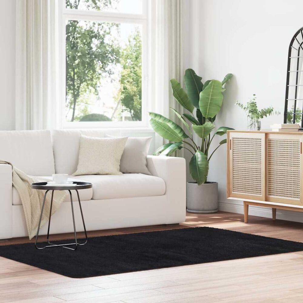 Hoogpolig Vloerkleed Navarra Polyester Zwart - Afbeelding 21