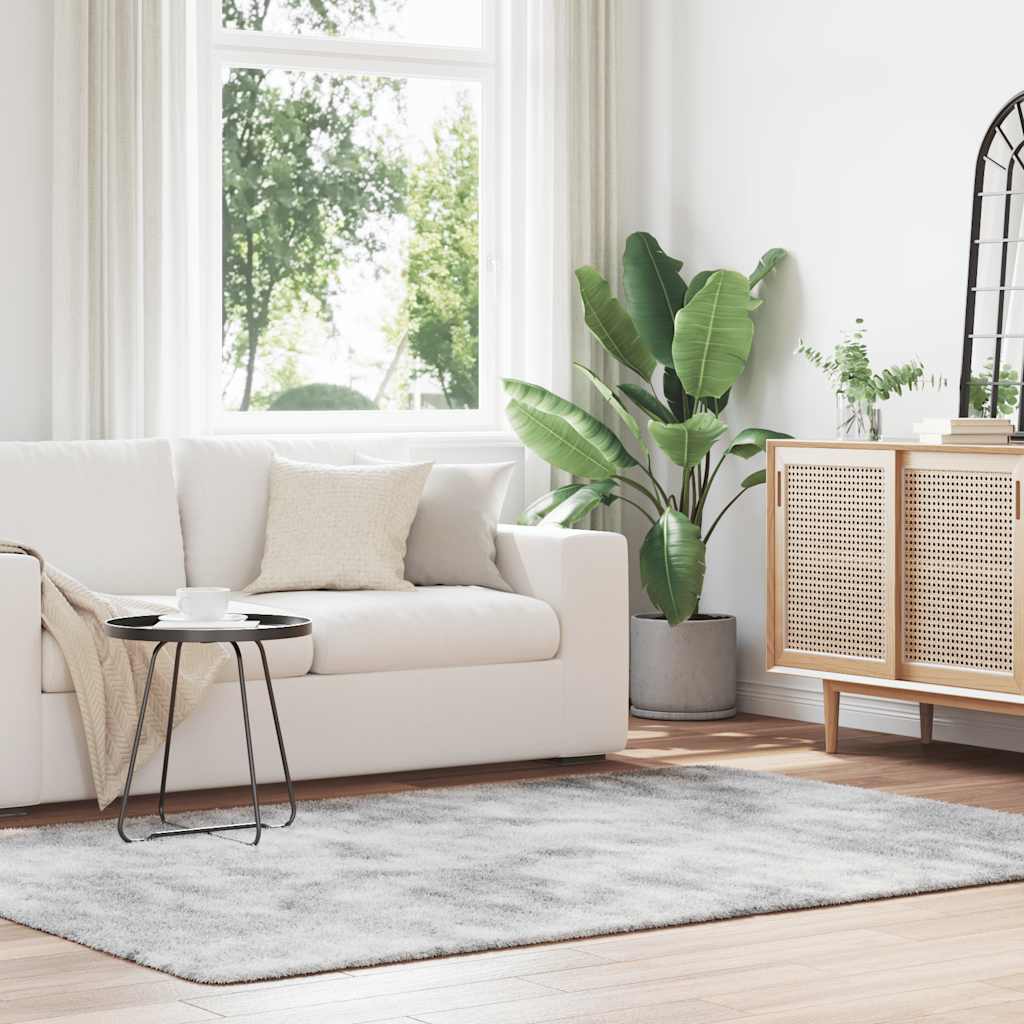 Hoogpolig Vloerkleed Navarra Polyester Lichtgrijs - Afbeelding 14