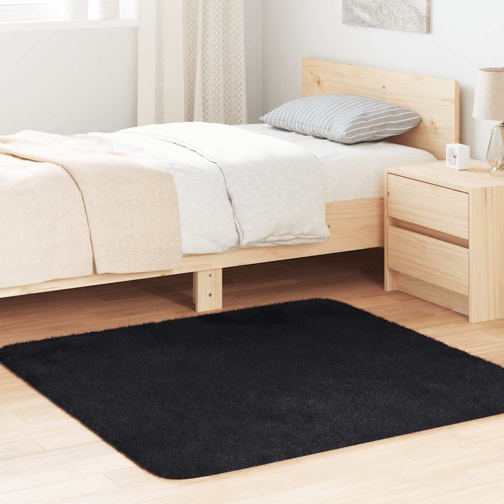 Hoogpolig Vloerkleed Navarra Polyester Zwart - Afbeelding 25