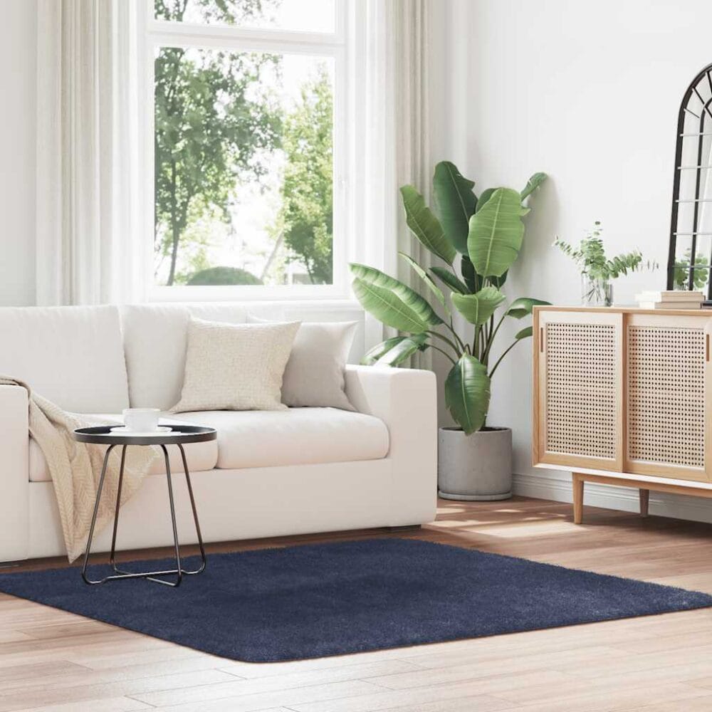 Hoogpolig vloerkleed marineblauw polyester 'Navarra' - Afbeelding 16