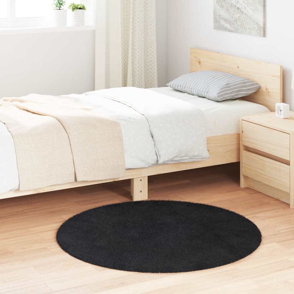 Hoogpolig Vloerkleed Navarra Polyester Zwart - Afbeelding 13