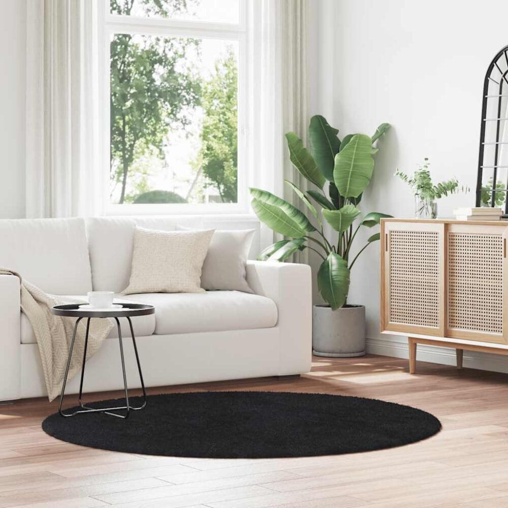 Hoogpolig Vloerkleed Navarra Polyester Zwart - Afbeelding 24