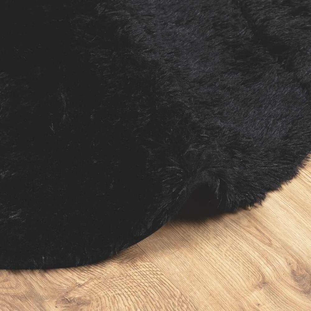 Hoogpolig Vloerkleed Navarra Polyester Zwart - Afbeelding 5