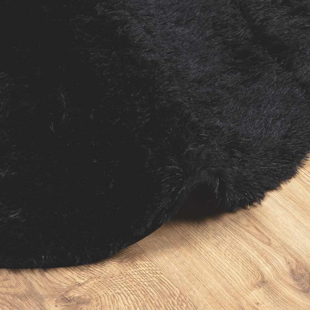 Hoogpolig Vloerkleed Navarra Polyester Zwart - Afbeelding 5