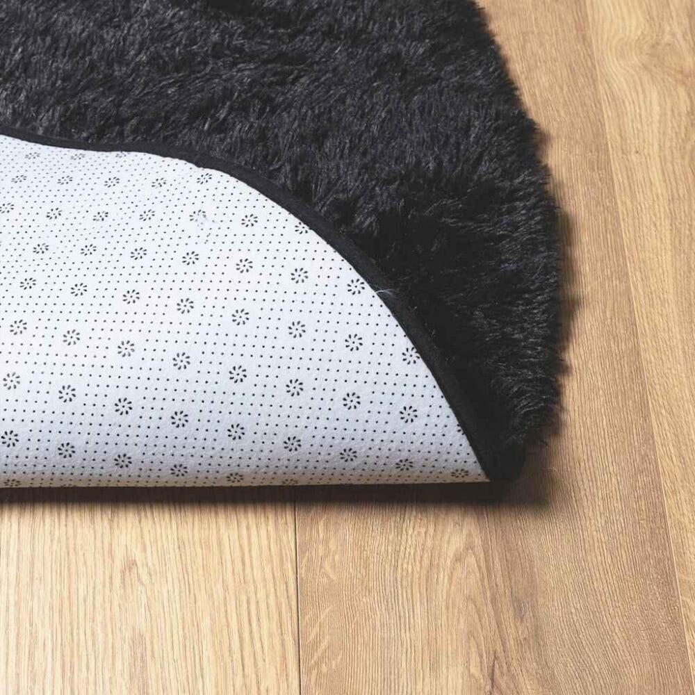 Hoogpolig Vloerkleed Navarra Polyester Zwart - Afbeelding 6