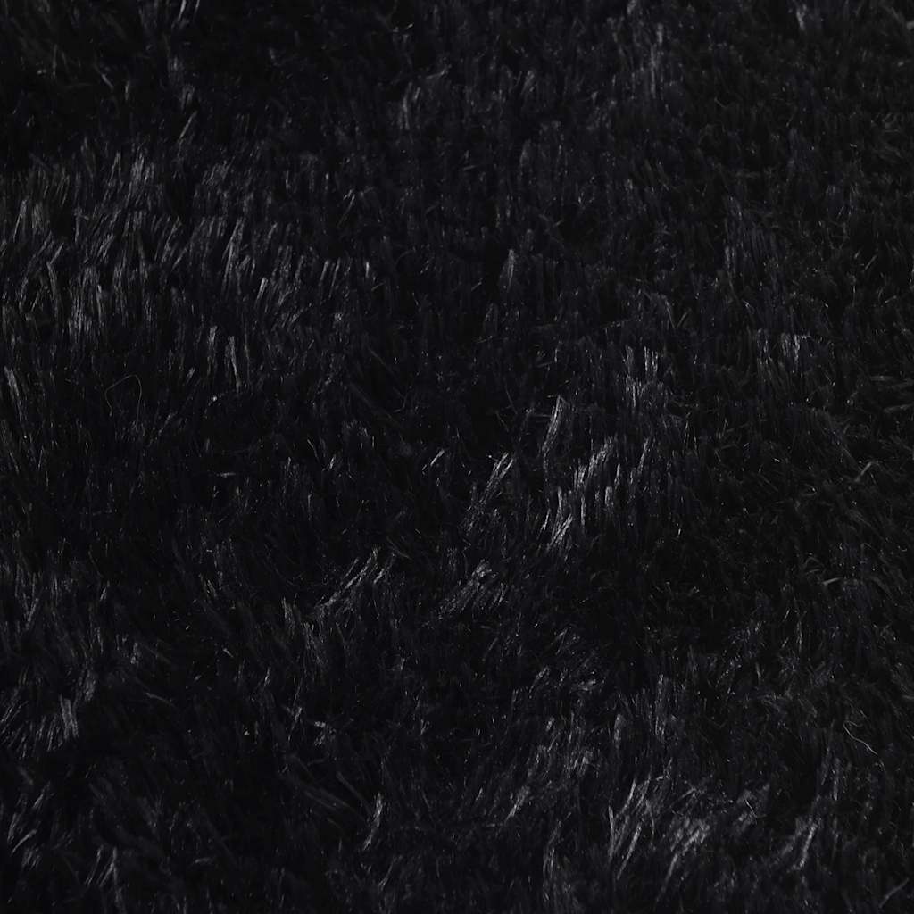 Hoogpolig Vloerkleed Navarra Polyester Zwart - Afbeelding 9