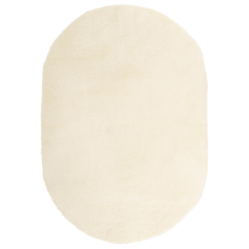 Hoogpolig Vloerkleed Navarra Polyester Kleurig Crème