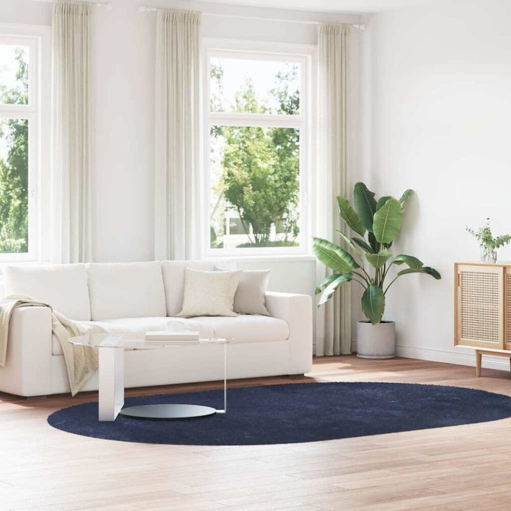 Hoogpolig vloerkleed marineblauw polyester 'Navarra' - Afbeelding 13