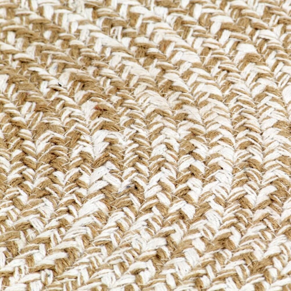 Black is the new natural - handgemaak vloerkleed van jute en katoen - details