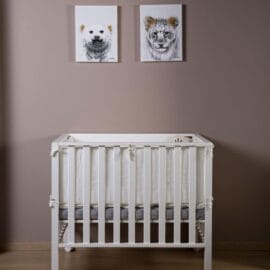 Childhome olieverfschilderij leeuw goudkleurig