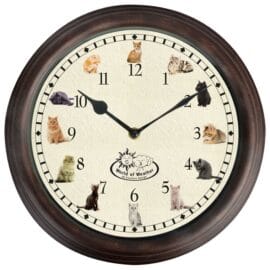 Wandklok met kattengeluiden 30 cm - Esschert Design