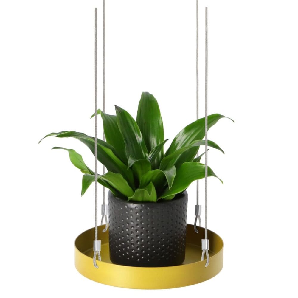 Hangend Plantenblad rond goudkleurig - Esschert Design
