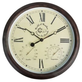 Stationsklok met thermo-hygrometer 30,5 cm - Esschert Design