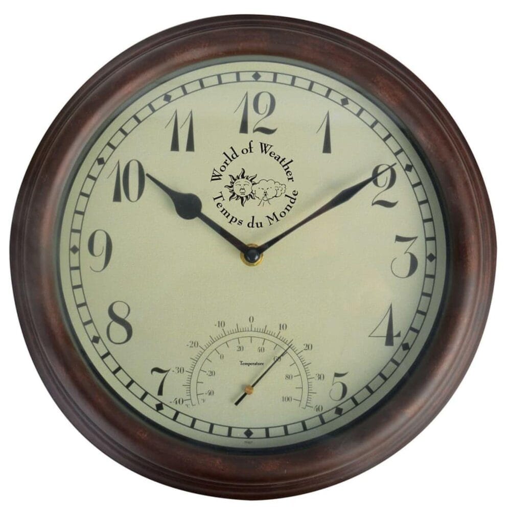 Esschert Design stationsklok met thermometer 30