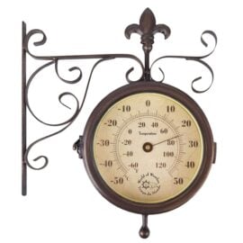 Stationsklok met thermometer - Esschert Design