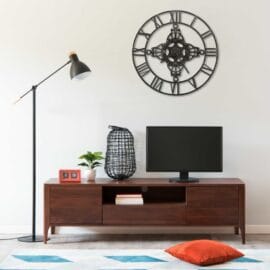 Leap of Faith - wandklok 78 cm metaal zilverkleurig - sfeerbeeld