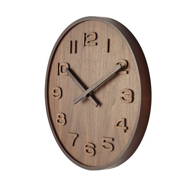 Wandklok 35cm hout bruin 'Woody Medium' - NeXtime - Afbeelding 8