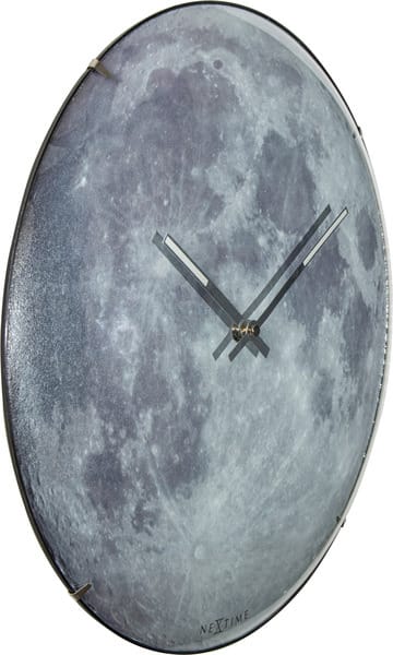 Wandklok 35cm bol glas 'Blue Moon Dome' - NeXtime - Afbeelding 3