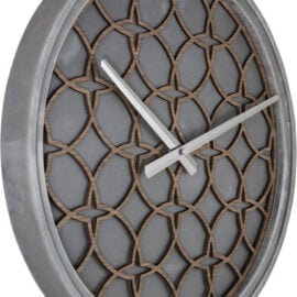 Wandklok 40cm Beton en hout Grijs 'Symmetry of Life' - NeXtime