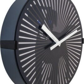Wandklok bewegende hond 30cm Zwart Wit 'Puppy Motion' - NeXtime